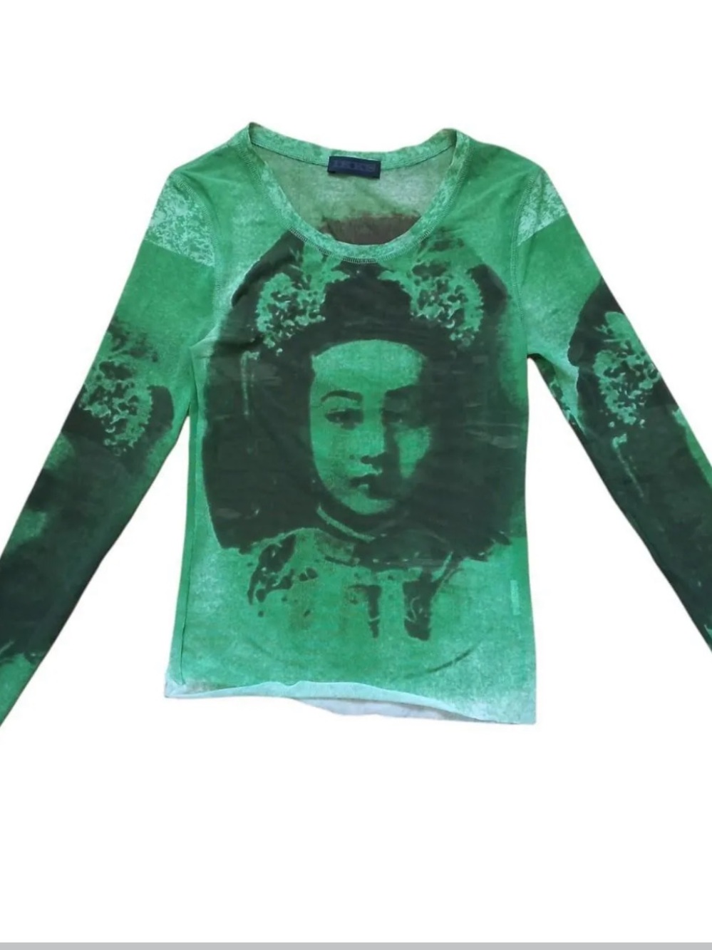 vintage IKKS rare mesh green empress top